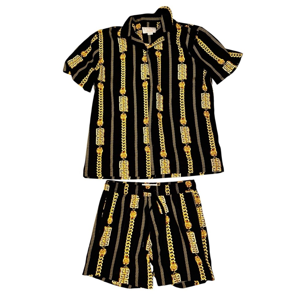 Baroque Gold Drill Clothing Mens Swimwear UV‎ Small Bottoms Medium Shirt Sun Pro